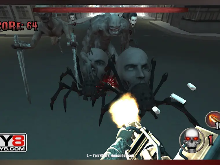 Publisher preview of monsters in the Ghost Town browser shooter
